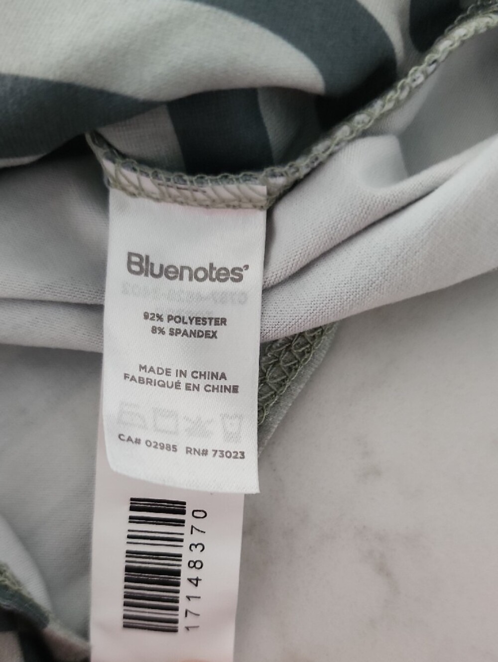 Bluenotes Green & Sage Striped Scoop-Neck One-Piece Bodysuit - Picture 3 of 4